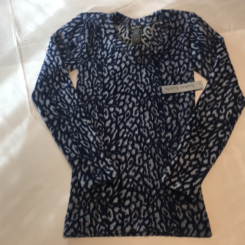 Soho Girls Long Sleeve Top Polyester Blend